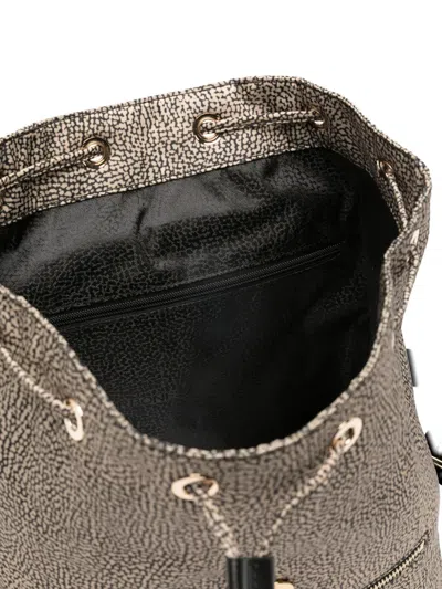 Borbonese Medium Eco Backpack In Neutral