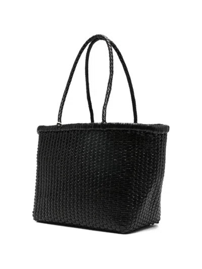 Dragon Diffusion B Weave Small Leather Shoulder Bag In Black
