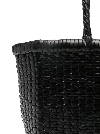 Dragon Diffusion B Weave Small Leather Shoulder Bag In Black