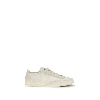 Jimmy Choo Beige Calf Leather Bos Taurus Athletic Sneakers In Neutral
