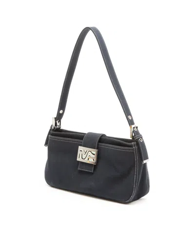 Fendi Ff Denim Bag In Red