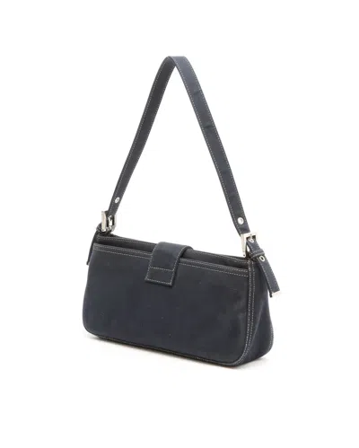 Fendi Ff Denim Bag In Red