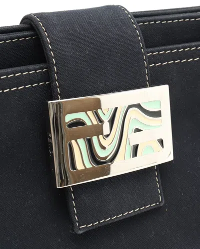 Fendi Ff Denim Bag In Red