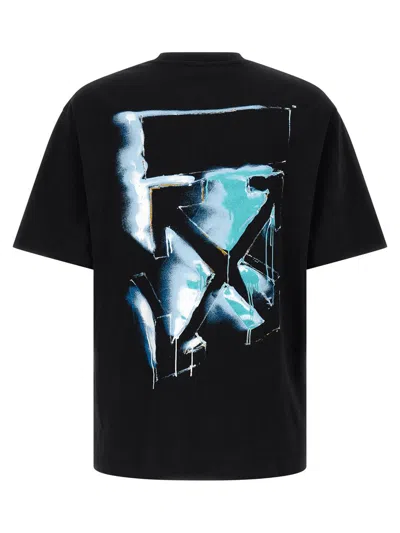 Off-white Logo-print Spray T-shirt In Black