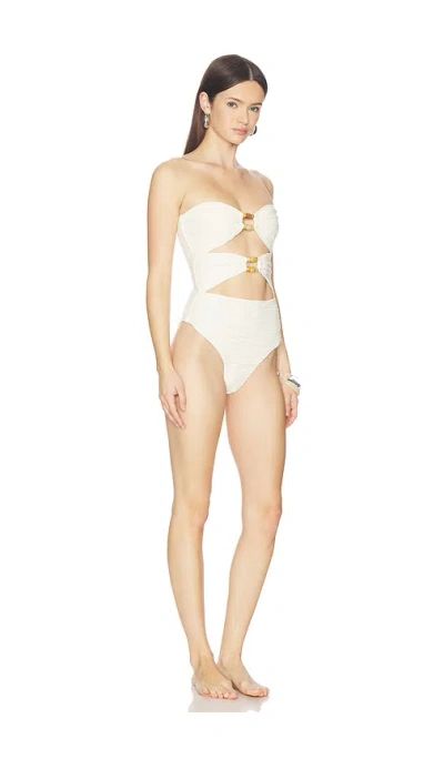 Devon Windsor Amii Lurex One Piece In White