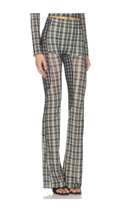 Knwls Halcyon Plaid Flared Pants In Multi