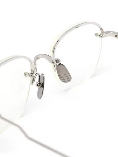 Thom Browne Round-frame Glasses In Gray