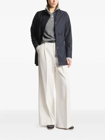 Fay Versatile Baltic Blue Jacket With Adjustable Closure In Blue