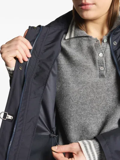 Fay Versatile Baltic Blue Jacket With Adjustable Closure In Blue