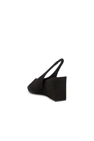 Alaïa Cube Wedge Slingbacks In Suede In Black