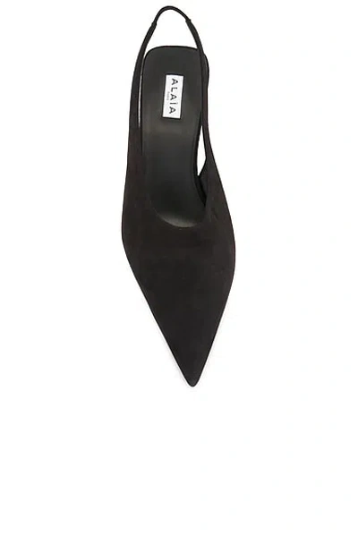 Alaïa Cube Wedge Slingbacks In Suede In Black