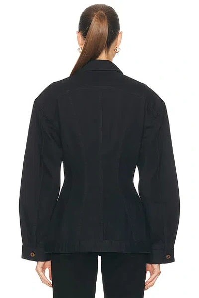 Agolde Myra Structured Denim Jacket In Black