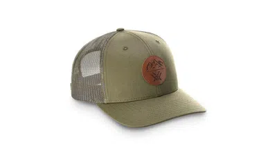 Vortex Three Peaks Leather Patch Snapback Hat In Green