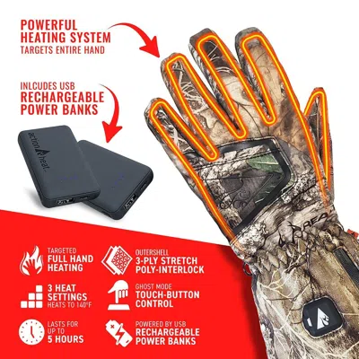Actionheat Women's  5v Battery Featherweight Heated Gloves In Red