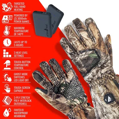Actionheat Women's  5v Battery Featherweight Heated Gloves In Red