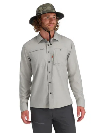 Simms Men's  Challenger Long Sleeve T-shirt,button Up In Multi