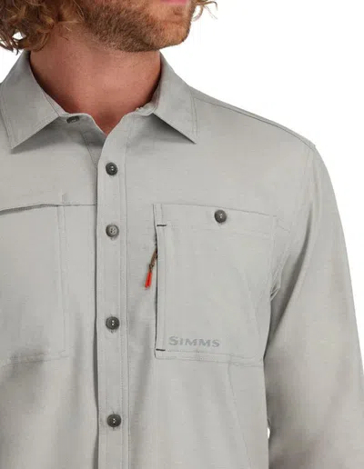 Simms Men's  Challenger Long Sleeve T-shirt,button Up In Multi