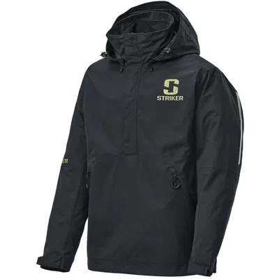 Striker Men's  Vortex Rain Pullover Hooded Rain Jacket In Black