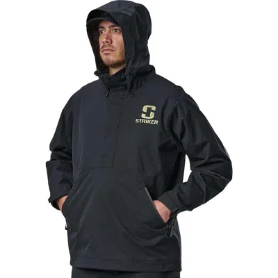 Striker Men's  Vortex Rain Pullover Hooded Rain Jacket In Black