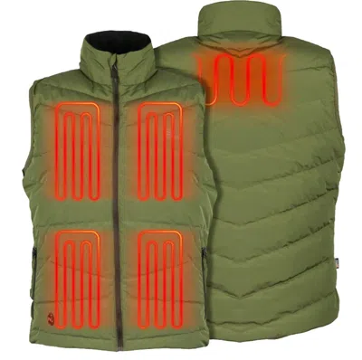 Mobile Warming Crest Heated Vest In Green