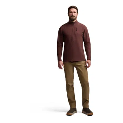 Sitka Men's  Snowcreat Half-zip Fleece Pullover In Brown
