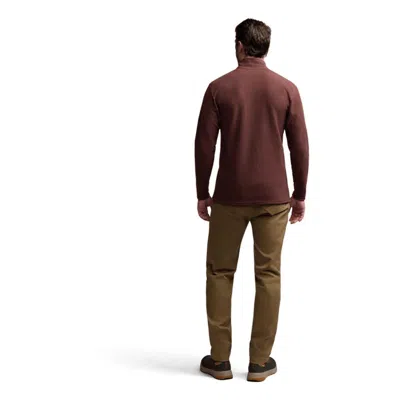 Sitka Men's  Snowcreat Half-zip Fleece Pullover In Brown