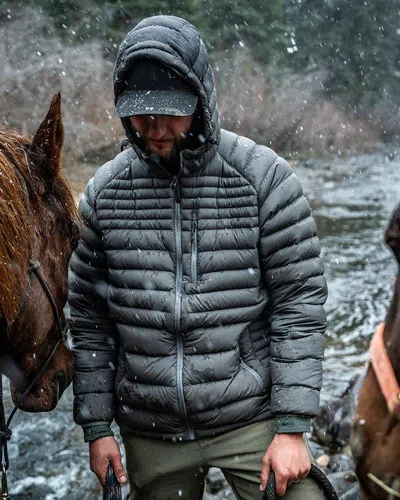 Eberlestock Men's  Mccall Hooded Down Jacket In Gray