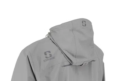 Striker Men's  Impulse Packable Hooded Rain Jacket In Gray
