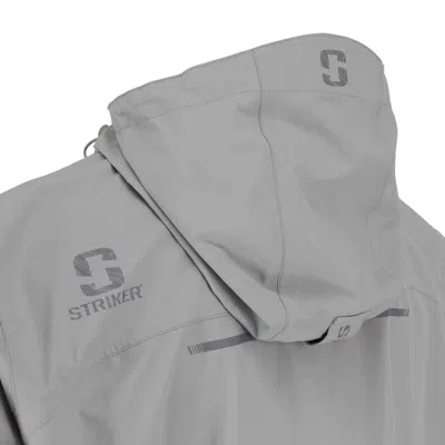 Striker Men's  Impulse Packable Hooded Rain Jacket In Gray