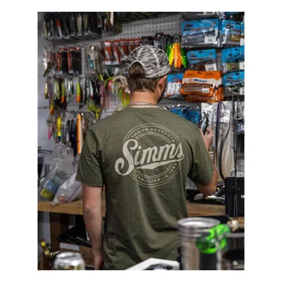 Simms Men's  Circle Lockup T-shirt In Green