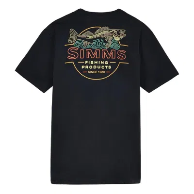 Simms Men's  Neon Draft T-shirt In Black