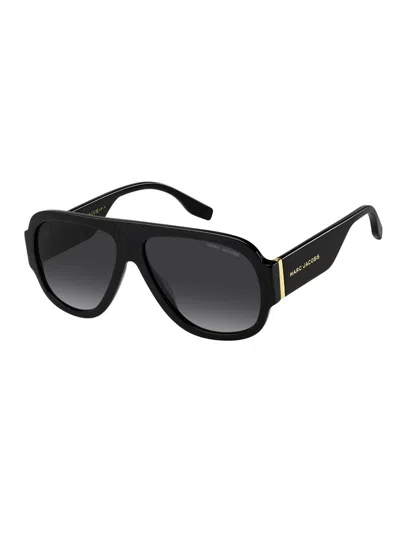 Marc Jacobs 59mm Gradient Pilot Sunglasses In Black