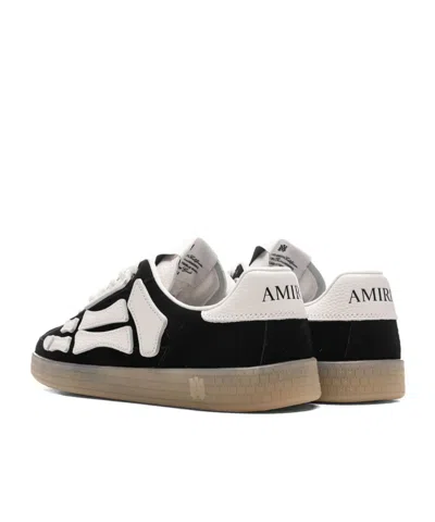 Amiri Pacific Bones Black Low Top Sneakers With Logo Patch On The Tongue And Logo Lettering On The Heel In In Multi