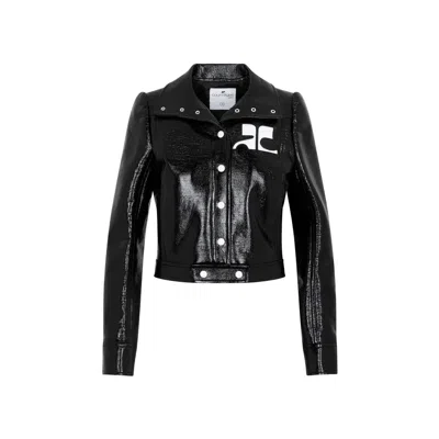 Courrèges Reedition Coated Cotton-blend Jacket In Multi