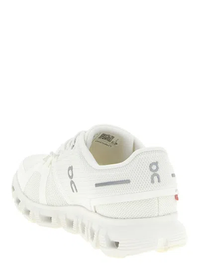On -running Womens Undyed White White F Cloud 5 Mesh Low-top Trainers In White