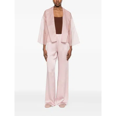 Antonelli Open-front Cropped Jacket In Pink