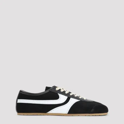 Dries Van Noten Sneakers Contrast Stitching Low Top Rubber Sole In Black