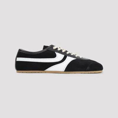 Dries Van Noten Sneakers Contrast Stitching Low Top Rubber Sole In Black