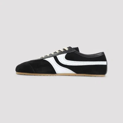 Dries Van Noten Sneakers Contrast Stitching Low Top Rubber Sole In Black