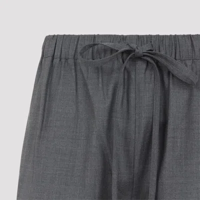 Co Turn-up Cropped Track Pants In Gray