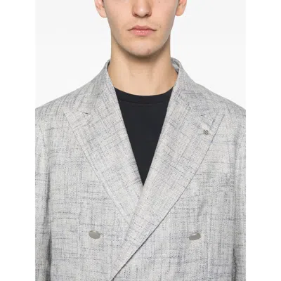 Tagliatore Double-breasted Patterned Jacket In Multi