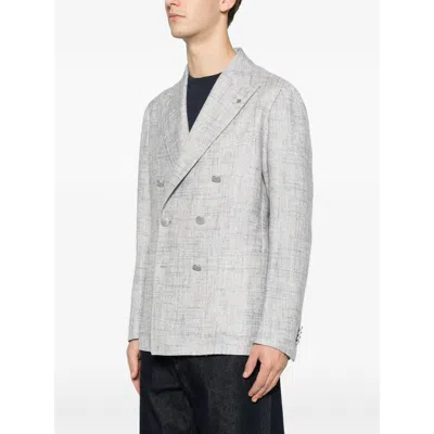 Tagliatore Double-breasted Patterned Jacket In Multi