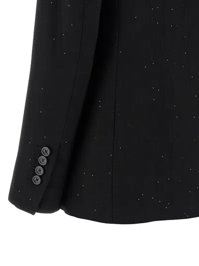 Herno Blazer Micro Paillettes In Black