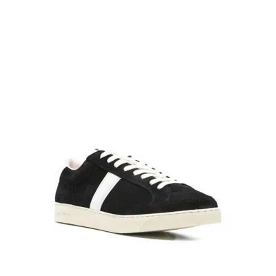 Tom Ford Blake Leather-trimmed Suede Sneakers In Black