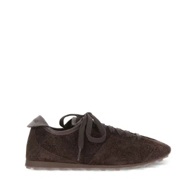 Jacquemus The Tennis Leather-trimmed Suede Sneakers In Multi