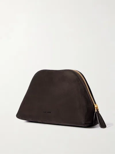 The Row Devon Mini Clutch In Brown