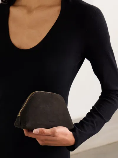 The Row Devon Mini Clutch In Brown
