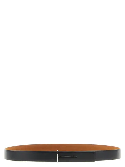 Tom Ford Light Brown Slim T Reversible Belt In Multi