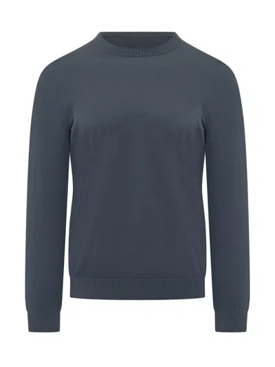 Malo Blue Solid Regular Sweaters In Blue