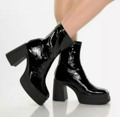 Free People Double Platform Boot In Black In Black